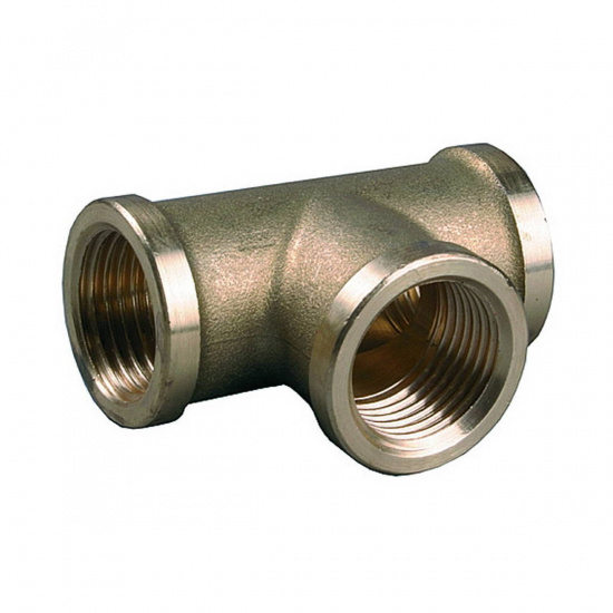 Большое фото товара - Тройник латунь резьба 1/2 GENERAL FITTINGS 51055-1/2, 51055-1/2. Вариант №1