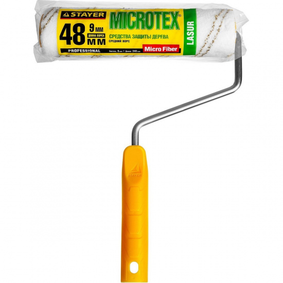 Большое фото товара - Малярный валик ворс 9мм бюгель 8мм 48х240мм MICROTEX STAYER 0341-24, 0341-24. Вариант №2