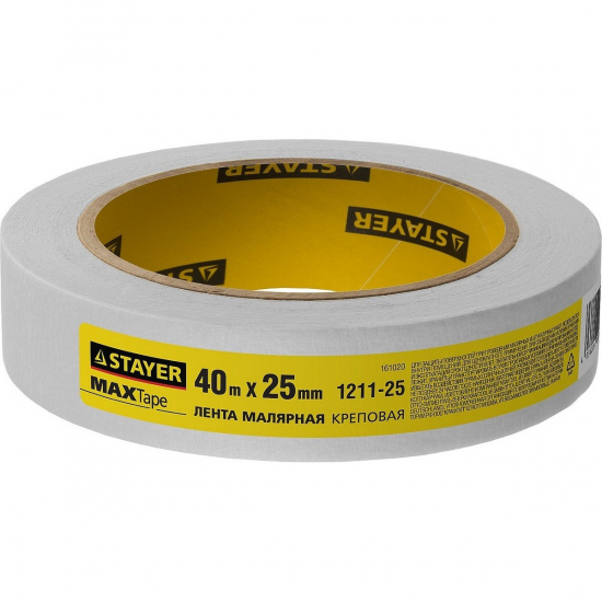 Большое фото товара - Малярный скотч креповый 25мм*40м MAXTape STAYER 1211-25, 1211-25. Вариант №2