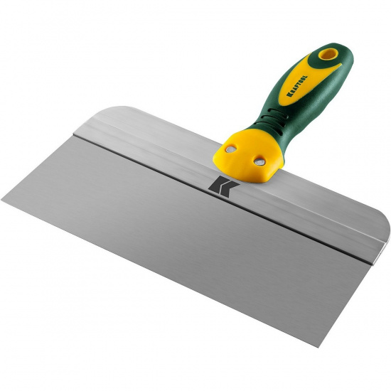 Большое фото товара - Фасадный шпатель нержавеющий алюминиевая направляющая широкое полотно 250мм KRAFTOOL 10036-250, 10036-250. Вариант №1