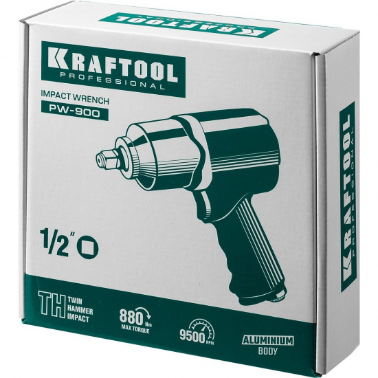 Большое фото товара - Ударный пневматический гайковерт 880 Н·м 1/2 PW-900 KRAFTOOL 64210, 64210. Вариант №2