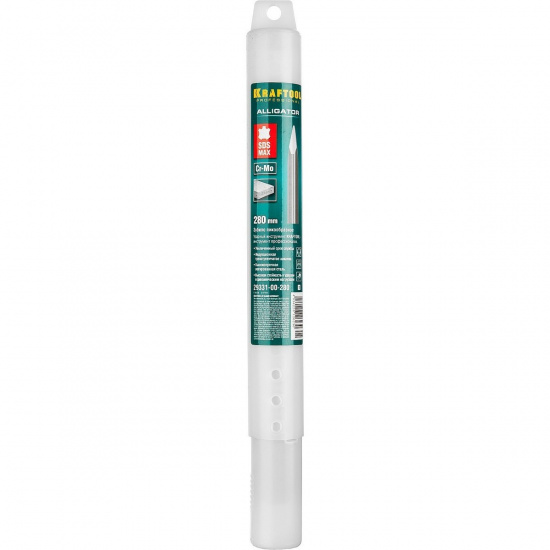 Большое фото товара - Пикообразное зубило SDS-max 280мм Alligator KRAFTOOL 29331-00-280_z01, 29331-00-280_z01. Вариант №2