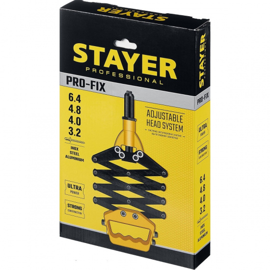 Большое фото товара - Рычажно-складной заклепочник 3.2 - 6.4мм PRO-FIX STAYER 3115_z01, 3115_z01. Вариант №2