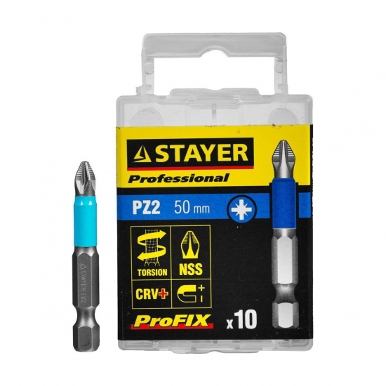 Большое фото товара - Набор бит 10шт 50мм ProFix PZ2 STAYER 26223-2-50-10_z01, 26223-2-50-10_z01. Вариант №2