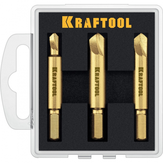 Большое фото товара - Набор экстракторов поврежденного крепежа 3шт KRAFTOOL 26770-H3, 26770-H3. Вариант №3