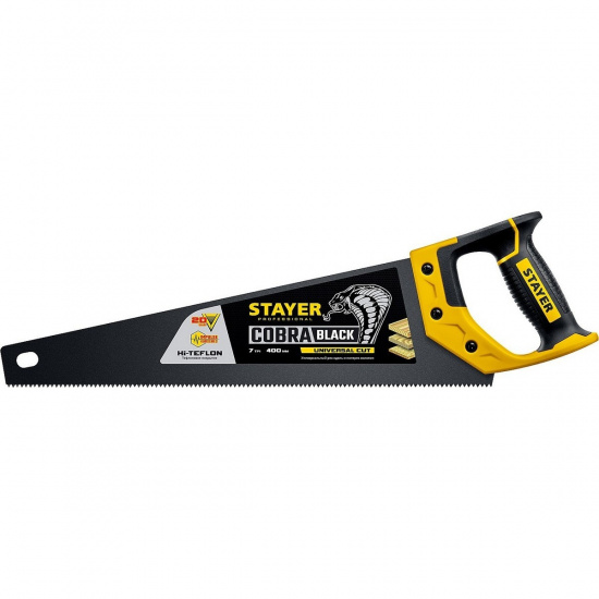 Большое фото товара - Универсальная ножовка 400мм Cobra Black STAYER 2-15081-40_z01, 2-15081-40_z01. Вариант №1