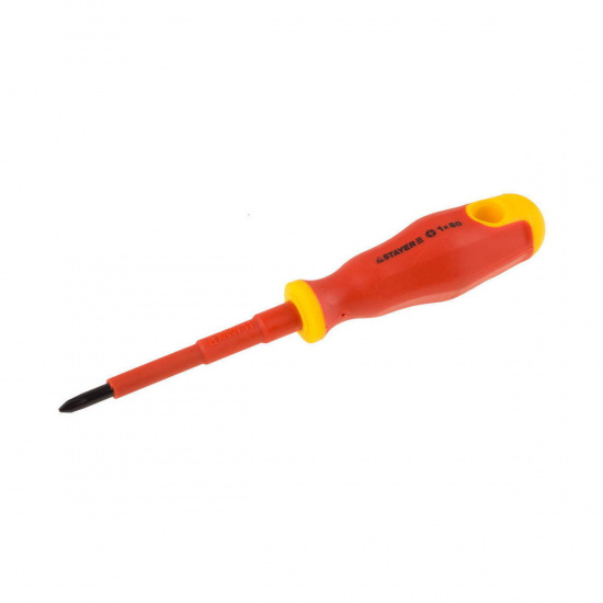 Большое фото товара - Диэлектрическая отвертка PH1х80мм Electro STAYER 25142-1-08, 25142-1-08. Вариант №1