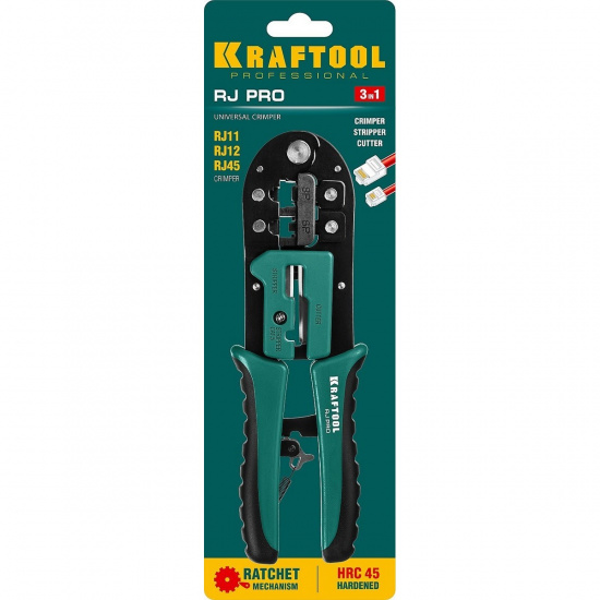 Большое фото товара - Универсальный кримпер RJ11.RJ12) (RJ45 RJ-Pro KRAFTOOL 22698, 22698. Вариант №2