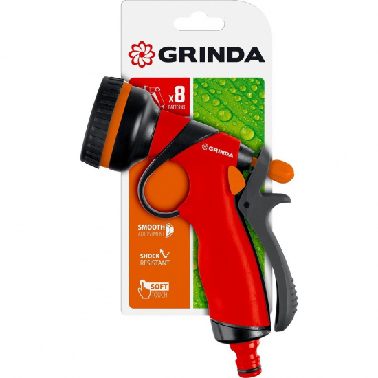 Большое фото товара - Поливочный пистолет курок сзади 8 режимов T-8C GRINDA 8-427183_z01, 8-427183_z01. Вариант №2