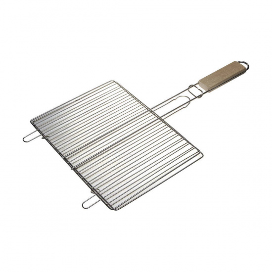 Большое фото товара - Плоская решетка-гриль нержавеющая сталь 300х225мм Barbecue GRINDA 424733, 424733. Вариант №1
