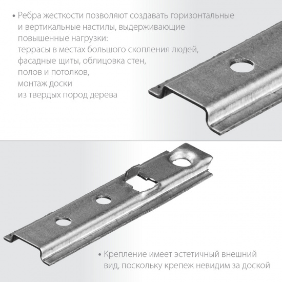 Большое фото товара - Крепеж для монтажа фасадной и террасной доски 160шт цинк 75мм Планка-Волна ЗУБР 30703-75, 30703-75. Вариант №3