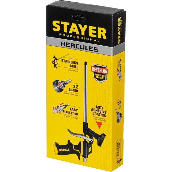 Большое фото товара - Тефлоновый пистолет для монтажной пены Hercules STAYER 06861_z03, 06861_z03. Вариант №2