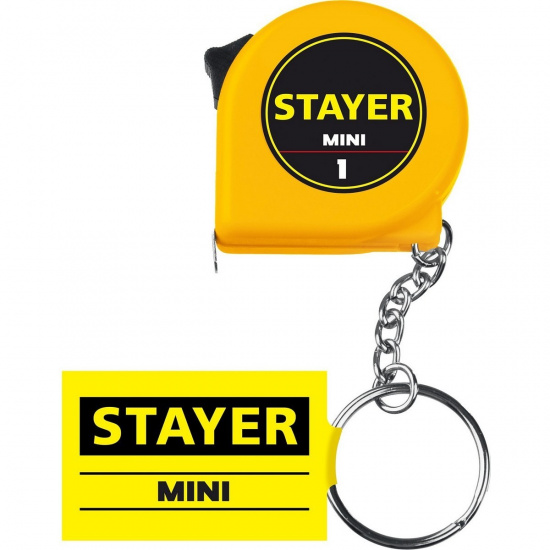 Большое фото товара - Рулетка-брелок 1м*6мм Mini STAYER 34140-1_z02, 34140-1_z02. Вариант №2