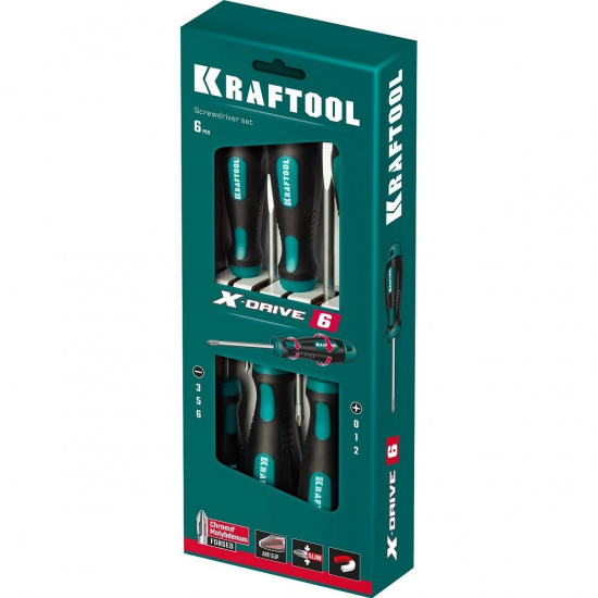 Большое фото товара - Набор отверток 6шт Х-Drive-6 KRAFTOOL 250081-H6_z01, 250081-H6_z01. Вариант №2
