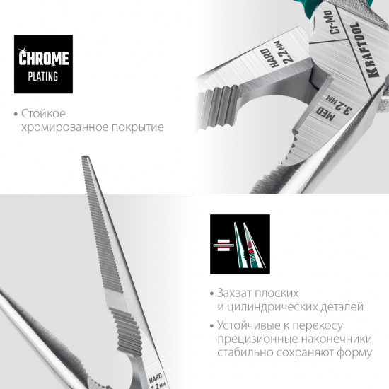 Большое фото товара - Тонкогубцы 200мм KraftMax KRAFTOOL 22011-3-20_z01, 22011-3-20_z01. Вариант №4