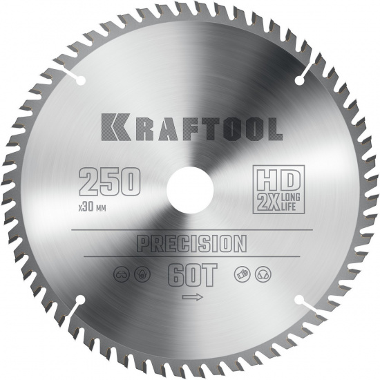 Большое фото товара - Пильный диск по дереву 60Т 250х30мм Precision KRAFTOOL 36952-250-30, 36952-250-30. Вариант №1