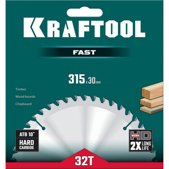 Большое фото товара - Пильный диск по дереву 32Т 315х30мм Fast KRAFTOOL 36950-315-30, 36950-315-30. Вариант №2