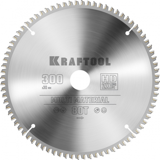 Большое фото товара - Пильный диск по алюминию 80Т 300х30мм Multi Material KRAFTOOL 36953-300-30, 36953-300-30. Вариант №1