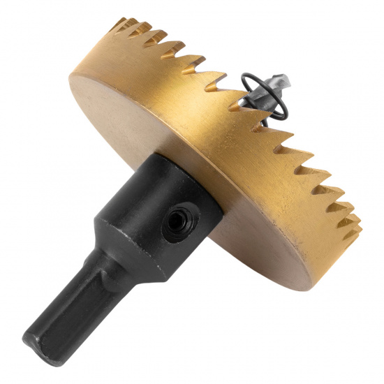 Большое фото товара - Коронка по металлу HSS 60мм нитридтитановое покрытие Denzel 724119, 724119. Вариант №3