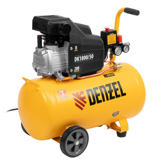 Большое фото товара - Компрессор воздушный DK1800/50 Х-PRO 1.8кВт 280л/мин 50л Denzel 58068, 58068. Вариант №3