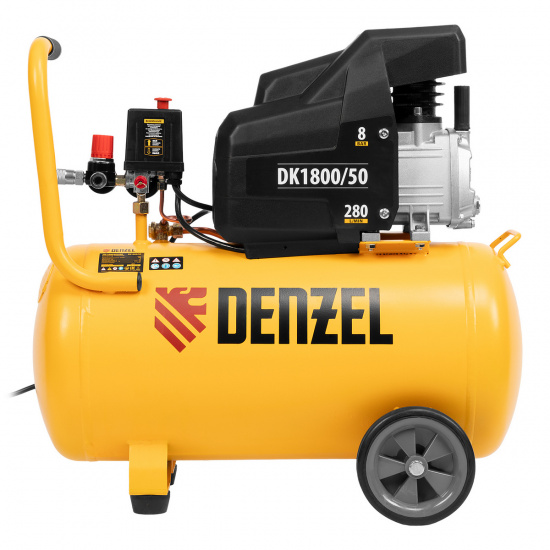 Большое фото товара - Компрессор воздушный DK1800/50 Х-PRO 1.8кВт 280л/мин 50л Denzel 58068, 58068. Вариант №5