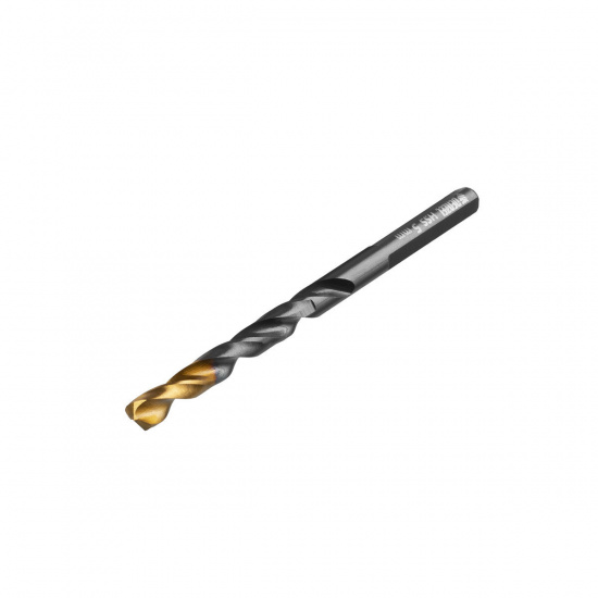 Большое фото товара - Сверло по металлу 5мм HSS-Tin Golden Tip 10шт Denzel 717213, 717213. Вариант №2
