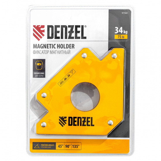 Большое фото товара - Фиксатор магнитный для сварочных работ усилие 75 LB Denzel 97560, 97560. Вариант №4