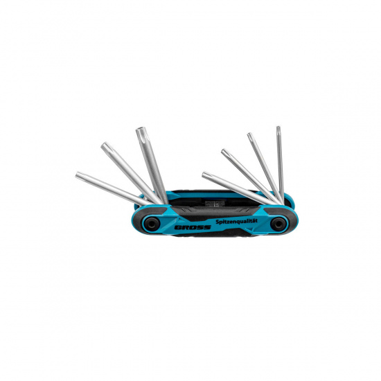 Большое фото товара - Набор ключей имбусовых Tamper-Torx складные 8шт CrV Gross 16413, 16413. Вариант №2