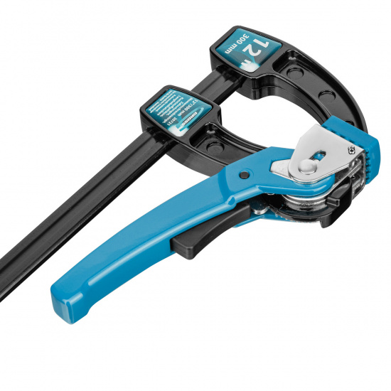 Большое фото товара - Струбцина реечная быстрозажимная 12 метал. корпус рычажный храповой механизм 300мм Gross 20721, 20721. Вариант №5