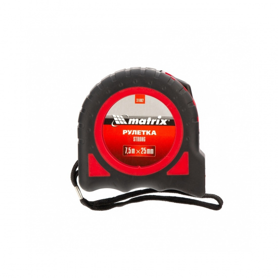 Большое фото товара - Рулетка Strong,7,5м*25мм обрезиненный корпус Matrix 31082, 31082. Вариант №1