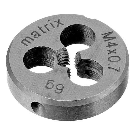 Большое фото товара - Плашка М4х0.7мм Р6М5 Matrix 77071, 77071. Вариант №1
