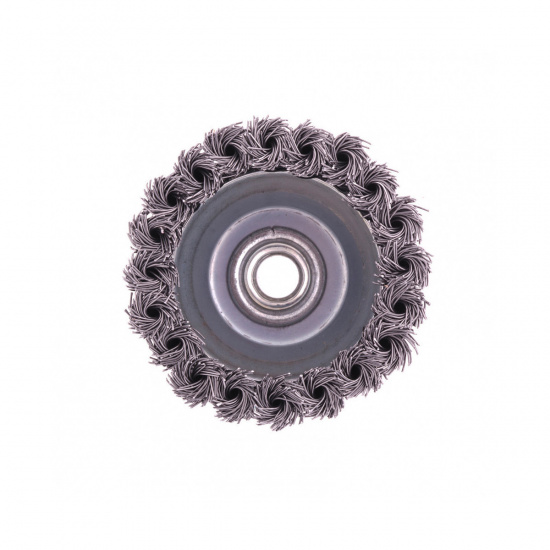 Большое фото товара - Щетка для УШМ Heavy Duty 80мм М14 чашка крученая проволока 0.5мм Matrix 74670, 74670. Вариант №2