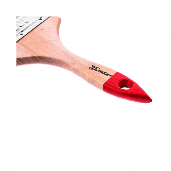 Большое фото товара - Кисть плоская Стандарт 4 (100мм) натуральная щетина деревянная ручка MATRIX 82545, 82545. Вариант №3