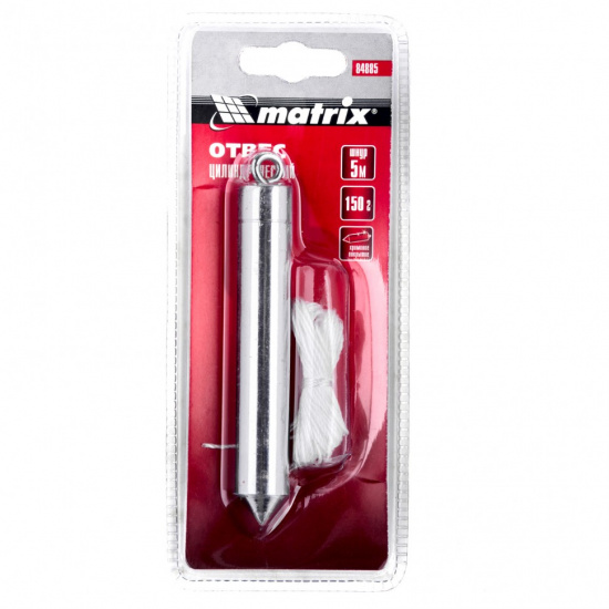 Большое фото товара - Отвес цилиндрический 150 г шнур 5м Matrix 84885, 84885. Вариант №2