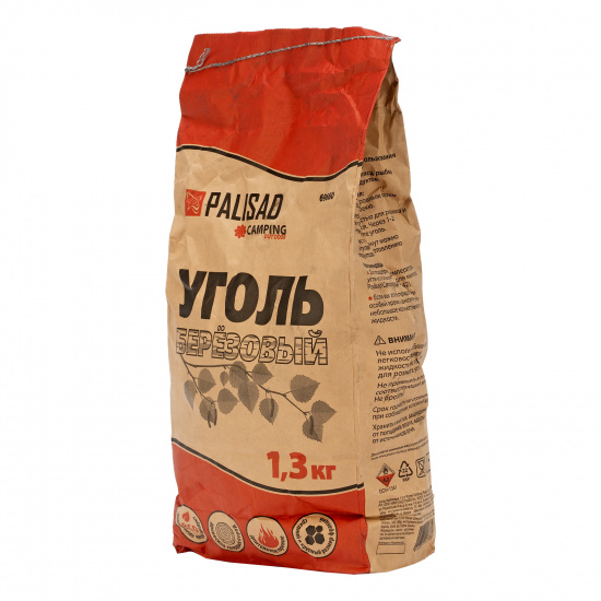 Большое фото товара - Уголь берёзовый 1.3кг Camping Palisad 69660, 69660. Вариант №1