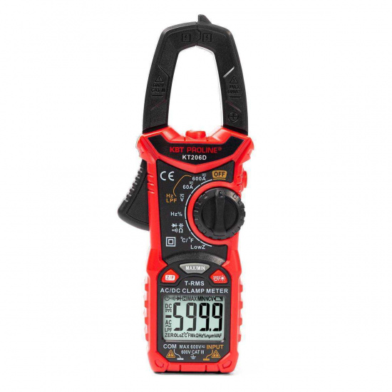 Большое фото товара - Токовые клещи цифровые КТ 206D серия PROLINE КВТ 80753, 80753. Вариант №1