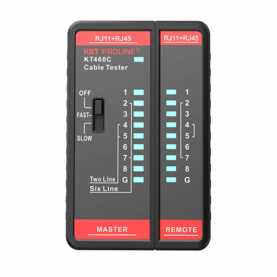 Большое фото товара - LAN-тестер кабельный KT 468С серия PROLINE КВТ 88552, 88552. Вариант №1