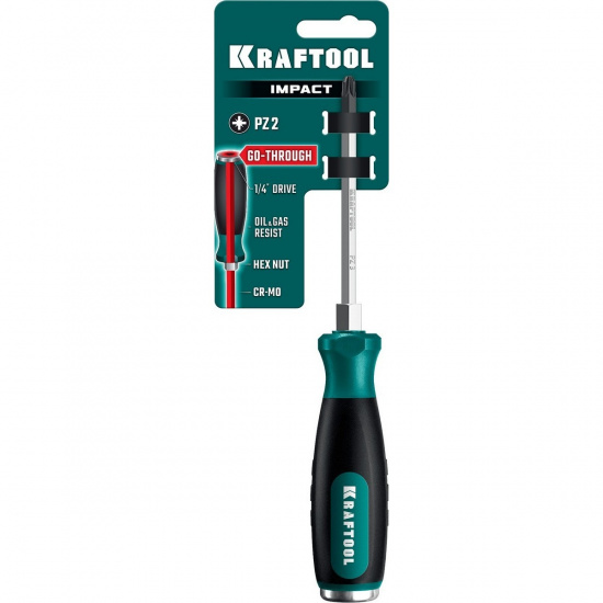 Большое фото товара - Ударная отвертка сквозной стержень Cr-Mo IMPACT PZ 3 KRAFTOOL 250035-3, 250035-3. Вариант №2