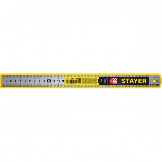 Большое фото товара - Нержавеющая линейка длина 0.3м STAYER 3427-030_z02, 3427-030_z02. Вариант №2