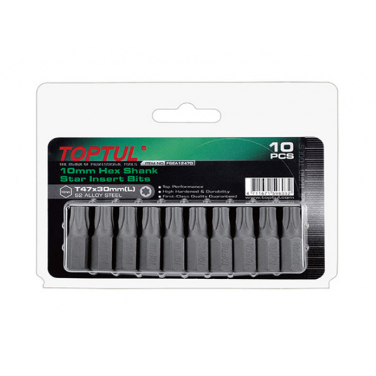 Большое фото товара - Насадка TORX T60 30мм 10шт блистер TOPTUL FSEA1260G, FSEA1260G. Вариант №1
