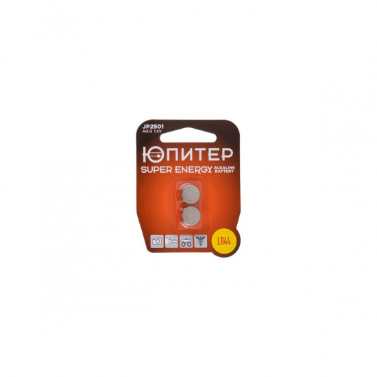 Большое фото товара - Батарейка AG13 LR44 1,5V alkaline 2шт LR1154 ЮПИТЕР JP2501, JP2501. Вариант №1