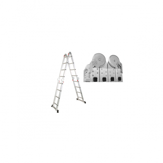 Большое фото товара - Лестница алюм. многофункц. 4х5ступ. стрем.-280см лестн.-570см 14,6кг STARTUL ST9732-05, ST9732-05. Вариант №1