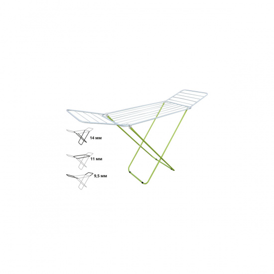 Большое фото товара - Сушилка для белья напольная 16м серия Maria бело-зеленая PERFECTO LINEA 46-001160, 46-001160. Вариант №1