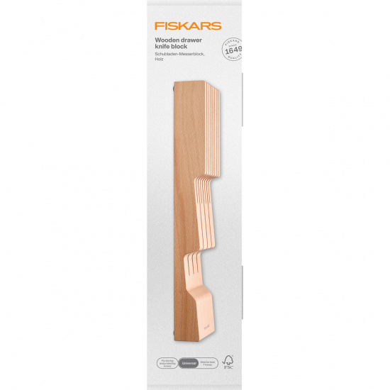 Большое фото товара - Деревянный блок для ножей All Steel Fiskars FISKARS 1062890, 1062890. Вариант №1