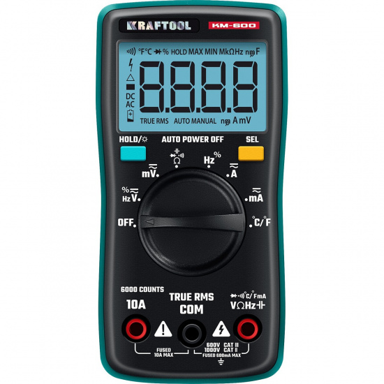 Большое фото товара - Цифровой мультиметр KM-600 KRAFTOOL 59854, 59854. Вариант №1