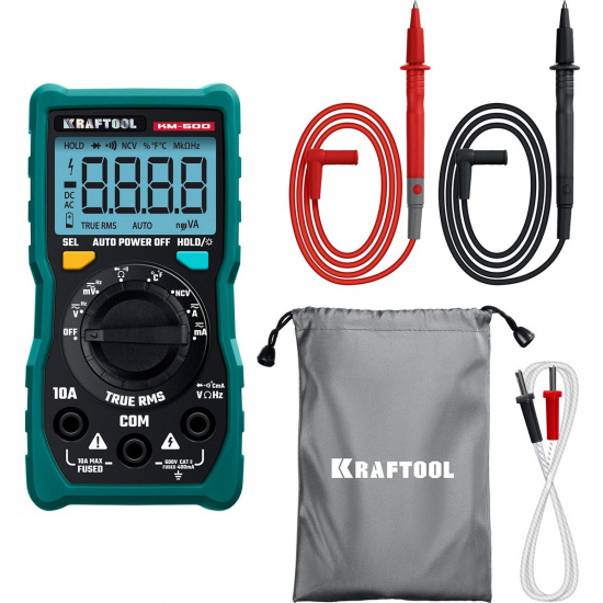 Большое фото товара - Цифровой мультиметр KM-500 KRAFTOOL 59856, 59856. Вариант №3