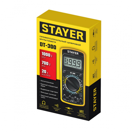 Большое фото товара - Цифровой мультиметр DT-300 STAYER 45321, 45321. Вариант №2