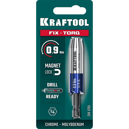 Большое фото товара - Динамометрический адаптер для бит FIX-TORQ 0.9Нм KRAFTOOL 64035-0.9, 64035-0.9. Вариант №2