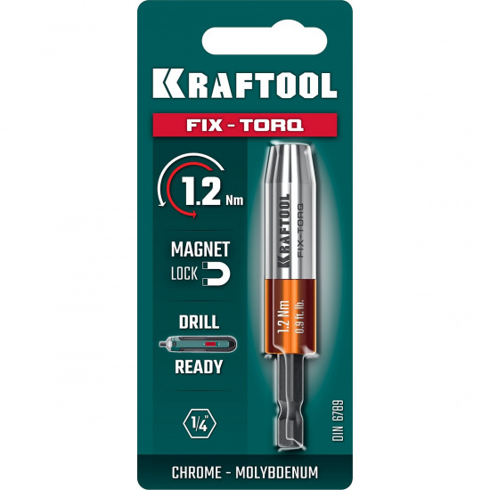 Большое фото товара - Динамометрический адаптер для бит FIX-TORQ 1.2Нм KRAFTOOL 64035-1.2, 64035-1.2. Вариант №2