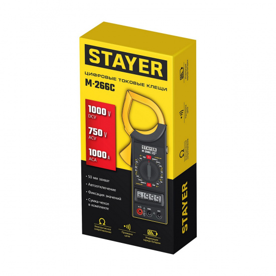 Большое фото товара - Цифровые токовые клещи M266C STAYER 59820_z01, 59820_z01. Вариант №2